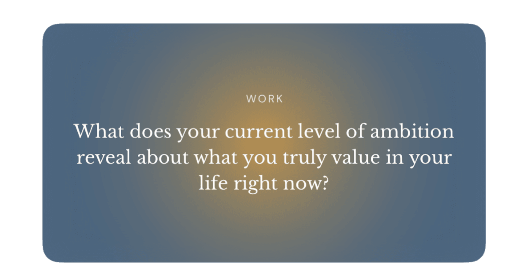 Work reflection: What does your current level of ambition reveal?